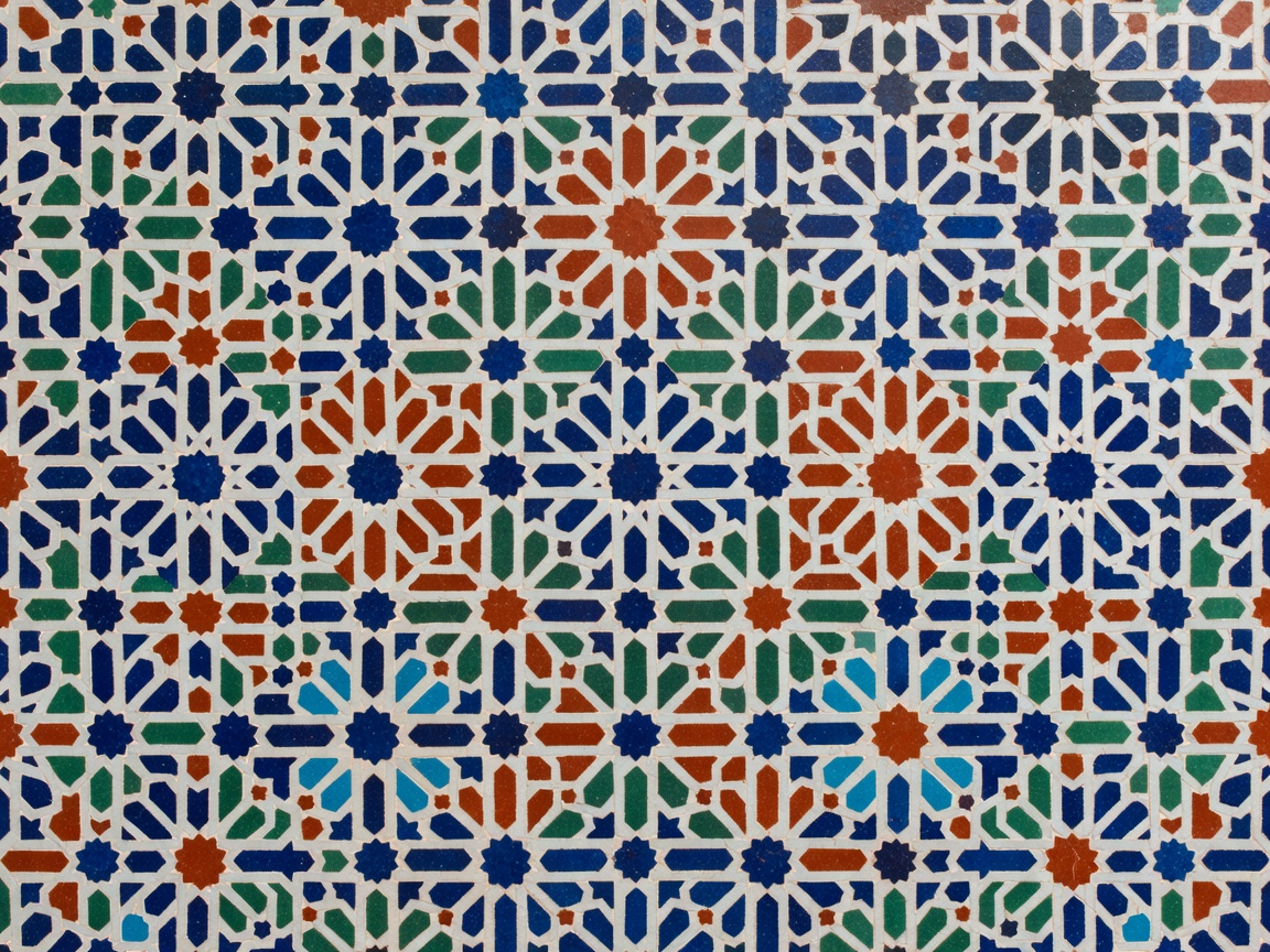 Intricate geometric tilework from the Alhambra