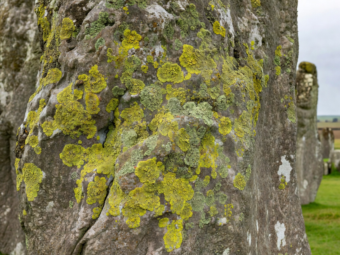 Lichen growing on a Stonehenge megalith
